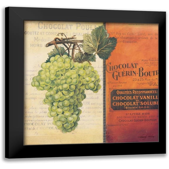 Poloson, Kimberly 12x12 Black Modern Framed Museum Art Print Titled - Grapes