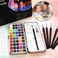 thumbnail image 4 of 50/72/90 Colors Pure Water Color Paint Set Metal Iron Watercolor Box W7Z7, 4 of 9