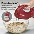 thumbnail image 3 of Hamilton Beach Power Deluxe Stand and Hand Mixer Combo for Kitchen, 4 Quart, 6 Speeds with Quick Burst, Red, 3 of 9