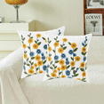 thumbnail image 7 of FTCBJJA Pack of 2 Throw Pillow Covers, Soft Pillowcases with Elegant Towel Embroidery, Couch Square Pillowcases Cushion for Bedroom Sofa Farmhouse Decor(18×18in), 7 of 7
