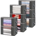 thumbnail image 1 of Set de 8 Bolsas Organizadoras Bluelander para Ropa Mantas Edredones Cobijas con Asa Reforzada Gris, 1 of 5