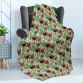 thumbnail image 4 of Exotic Soft Flannel Fleece Throw Blanket, Tropical Illustration of Hibiscus Flowers and Leaves with Parrot and Toucan Birds, Cozy Plush for Indoor and Outdoor Use, 50" x 70", Multicolor, by Ambesonne, 4 of 5