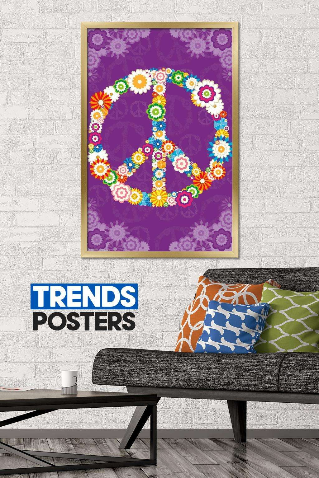 Peace Sign 2013 Wall Poster, 22.375" x 34", Framed