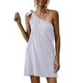 thumbnail image 1 of FcBaudy Robe Sans Manches à Col Rond, Robes d'Été pour Femmes, Robes de Mode pour Femmes Épaules Inclinées Robe de Loisirs Sans Manches, 1 of 1