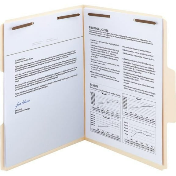 Super Tab Manila Fastener Folders, Manila