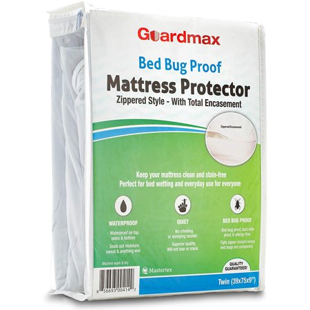 Guardmax Bed Bug Mattress Protector Cover Zippered Waterproof Encasement Twin