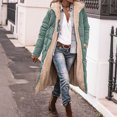 thumbnail image 2 of Veste Réversible, Manteau Long d'Hiver pour Femmes, Matelassé, Poches Zippées, Chaud, Élégant, Polyvalent, 2 of 8