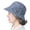 Blue, variant on Women Summer Sun Hat for Elderly Mom Breathable Cotton Fabric Bow‑Decorated Bucket Hat Lightweight Outdoor UV‑Protection Fisherman Cap for Senior Ladies