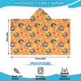 thumbnail image 2 of Fall Hedgehog Apple Leaf Pattern Hooded Bath Towel，50"x30" for Ages 3 To 12 Kids, Quick Dry Lightweight Soft Microfiber Hood Beach Towel Cover Up for Kids, 2 of 7