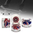 thumbnail image 1 of Ensemble de 4 Roues et Roulements de Planche à Roulettes 60 mm pour Longboard, Roues de Cruiser, Roues de Rouleau d'Entretien pour Long Board, Accessoires, Rouge, 1 of 8