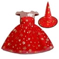 thumbnail image 2 of Girls Witch Sequins Costume Princess Dress Halloween Cosplay Fancy-Dress Outfit, 2 of 7