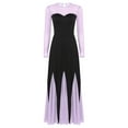 thumbnail image 5 of Sxiwei Womens Sea Witch Long Sleeve Sweetheart Maxi Dress Halloween Mermaid Cosplay Costumes Black XXL, 5 of 8