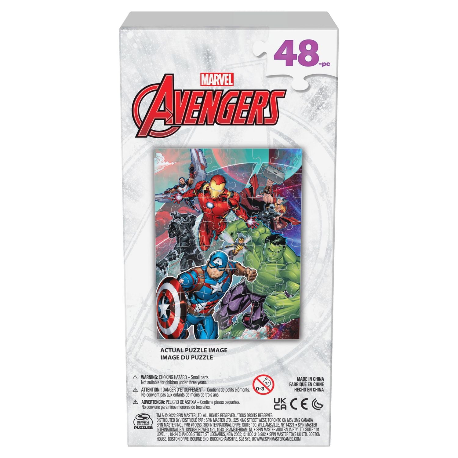 Marvel Avengers, Puzzle de 48 pièces, jouets rétro, puzzles Avengers pour enfants, cadeaux Marvel, jouets super-héros, pour les enfants à partir de 4 ans