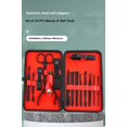 thumbnail image 3 of [Gift for Father/Man] Fofosbeauty 15PCS Manicure Kit Stainless Steel Nails Clipper Set with Storage Case, Black, 3 of 8