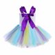 thumbnail image 5 of Vestido Para Niñas, Ropa Para Niñas Pequeñas, Primavera Otoño, Vestido Floral De Malla De Colores Para Niños Pequeños Con Perchas, Vestido De Princesa Verde Odeerbi  LM103-7436, 5 of 6