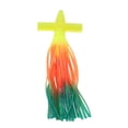 thumbnail image 3 of 7/9 Inch Trolling Lure Double Skirted Soft Sea Head Teaser Bait Bird Tuna Mahi, 3 of 8