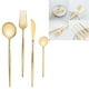 thumbnail image 4 of Juego De Cubiertos Dorados, Diseño Simple Aerodinámico Juego De Cubiertos Dorados De Acero Inoxidable Cubiertos Completos Para Banquetes De Bodas ANGGREK Otros, 4 of 8