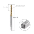 thumbnail image 2 of Unique Bargains M2 x 0.4 High Speed Steel Machine 3 Spiral Flutes Thread Tap Titanium Plated, 2 of 6