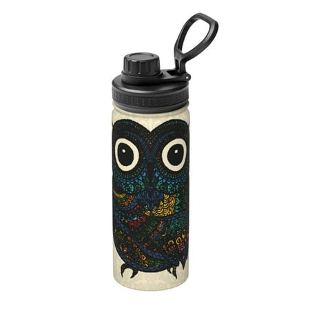 

Ocsxa Owl with Mandala Print 18oz Stainless Steel Water Bottle Unisex Water Bottle Insulated Sports Water Cup Flask for Cold Water Drinks/Sports/Travel/Car/School