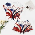 thumbnail image 4 of 4th of July 2 Pack Women’s Pajama Set Print Sleepwear And Shorts Y2k Loungewear Sets S-5XL, 4 of 7