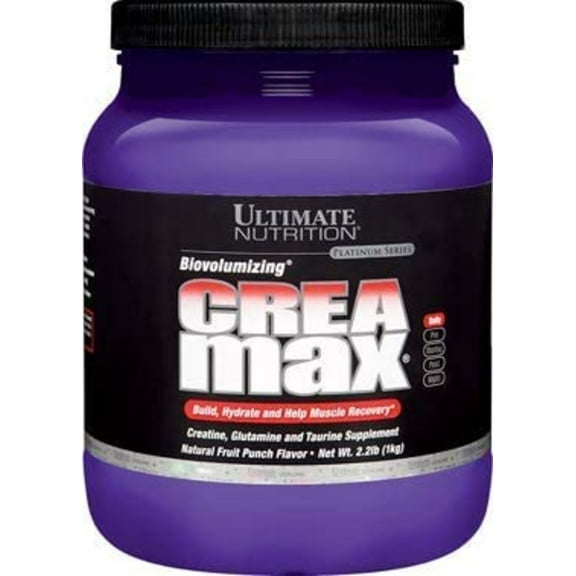 Ultimate Nutrition CreaMax Flavored Creatine Monohydrate Powder with 5g Creatine 5g Glutamine and 5g Taurine, Fruit Punch, 2.2 Pounds