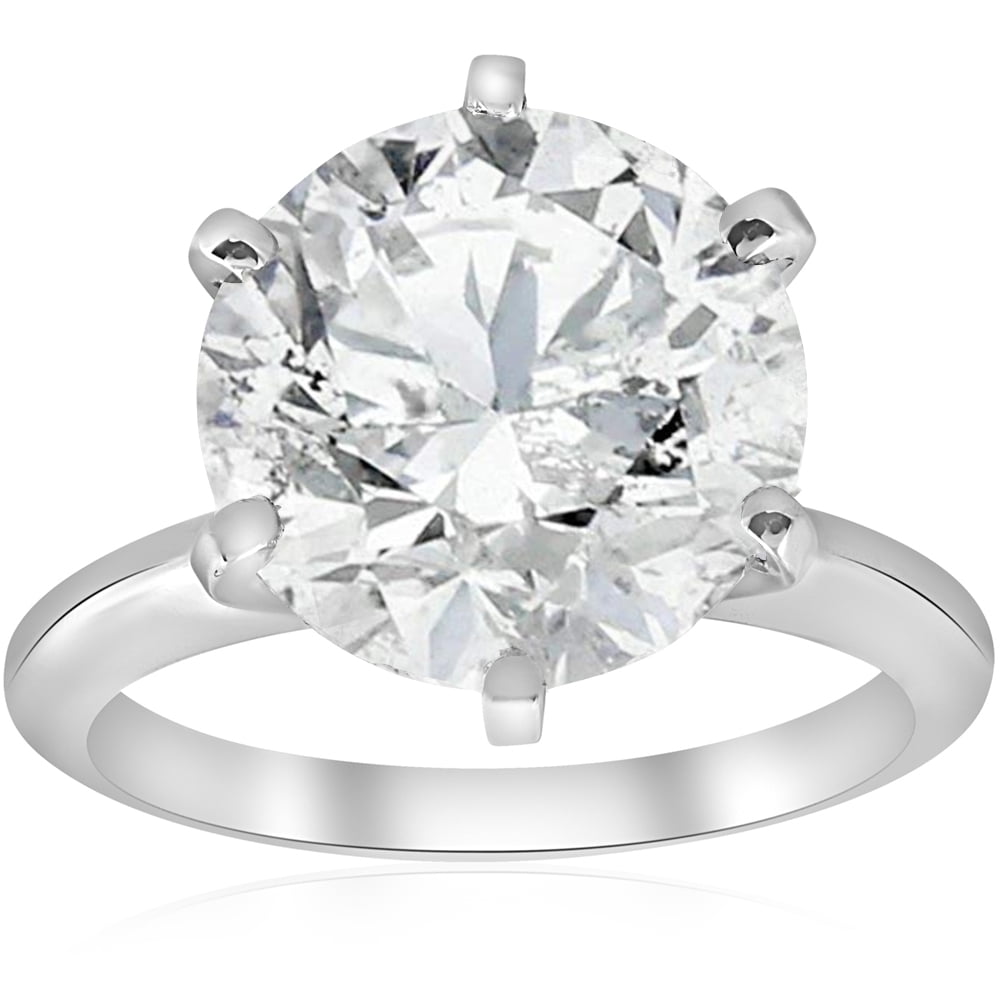 5.00 Carat Latest Round Diamond Wedding Ring 14K Solid White Gold Size 4 5 6 7 8 