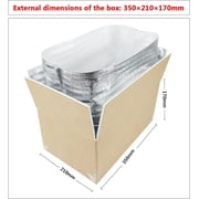 5pcs Thermo Chill Double Insulated Carton with Foil Insulated Bag Liner, Cold Shipping Box for Frozen Food, Cooler Box for Posting, Small Parcel Postage Postal Mailing Boxes 13.4x7.9x5.7 (STRBOXONG