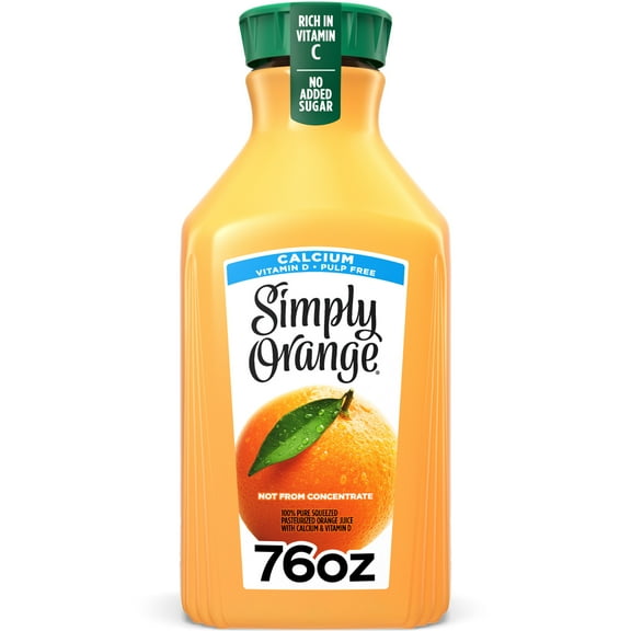 Simply Orange Juice Calcium Bottle, 76 oz bottle