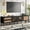 Black, variant on Rattan design with solid wood legs | Ideal for home theatre entertainment | Keep your space organized and stylish