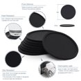 thumbnail image 2 of Juego de 8 posavasos redondos para jarras de cerveza y tazas TUNC negro, 2 of 5