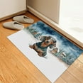 thumbnail image 3 of Hello Winter Dachshund Welcome Snowy Night Watercolor Vintage Doormat Wiener Dog Lover Gifts Idea Indoor Outdoor Welcome Mat - 01011, 3 of 5