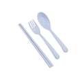 thumbnail image 4 of Thinsony Ensemble de Couverts de Voyage Réutilisables 3 en 1 Cuillère Fourchette Bleu 1Ensemble, 4 of 6