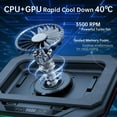 thumbnail image 3 of Dell Alienware m18 R2 R1 18 Inch Gaming Laptop Cooling Pad with Turbo Fan & RGB Lights, 3 of 8