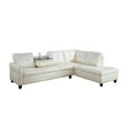 thumbnail image 2 of Hommoo Sofa Set, Faux Leather Synthetic Leather 2-Piece Sofa Set,L-Shaped Sectional Couch Set with Left Armrest for Living Room，White（No Ottoman）, 2 of 7