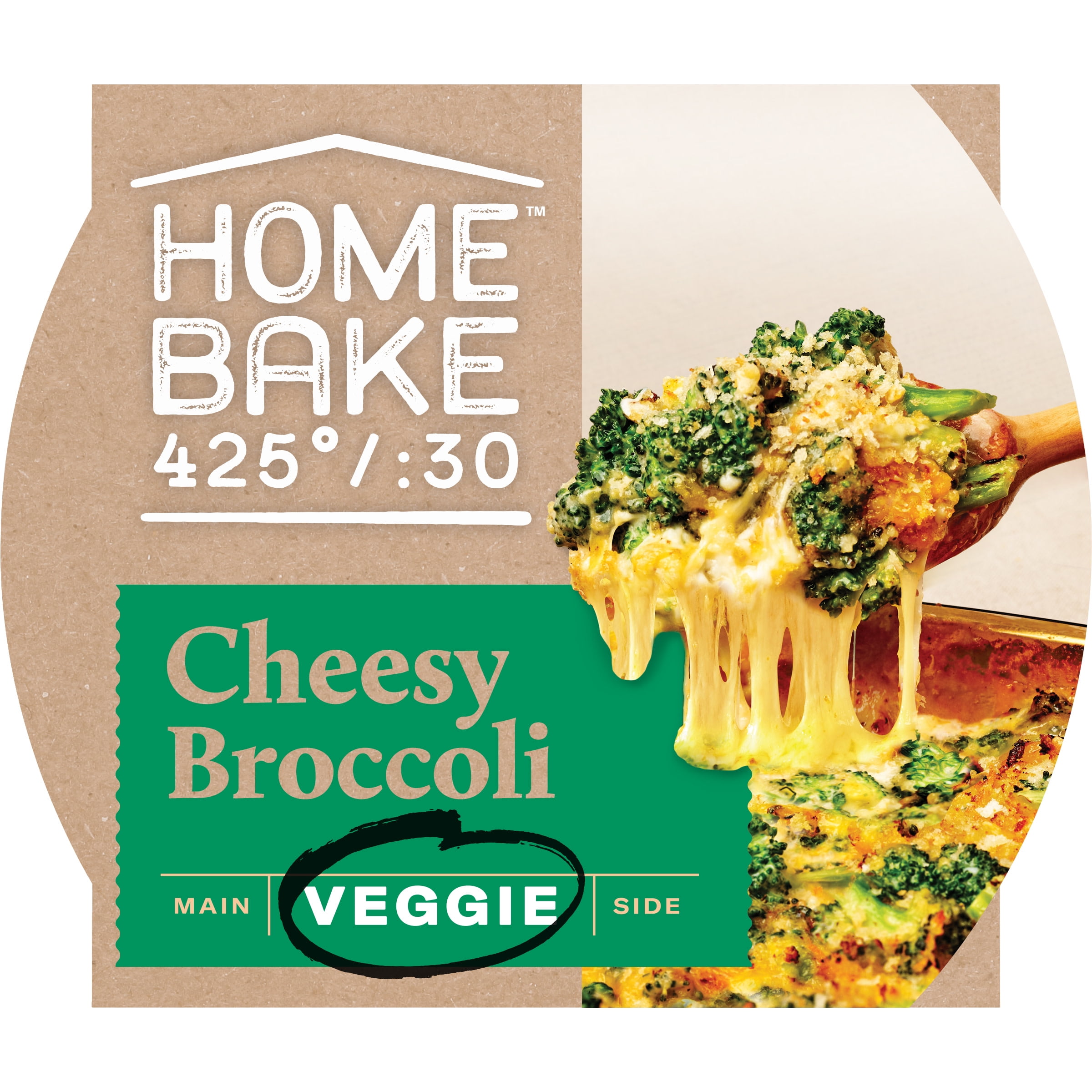 Homebake 425°/30 Cheesy Broccoli Veggie Dish, 19.4 oz Box (Frozen
