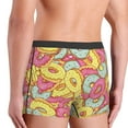 thumbnail image 3 of Goofa Pink Donut and Blue Printed Men's Boxer Briefs Underwear, Moisture-Wicking Underwear, Trunk,Soft and Breathable Cotton Underwear-X-Large, 3 of 9