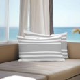 thumbnail image 5 of Gray Geometric Outdoor Pillow Covers Set of 2 Fringe Waterproof Throw Pillow Case Decorative Square Cushion Cover for Patio Couch Garden Balcony, 20"x12", 5 of 9