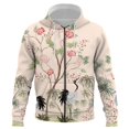 thumbnail image 1 of Sudadera con cremallera para hombre y mujer, sudadera clásica con estampado 3D de cabeza de flor, estilo hip hop, informal, para niños, 2024, 1 of 6