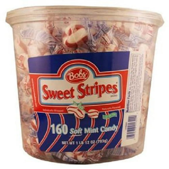 Bobs Sweet Stripes Variety Soft Mint Candy - Jar 160 Ct