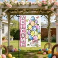 thumbnail image 7 of Rijanmt Spring Easter Bunny Egg Garden Flag Welcome Banner,11.8*17.7" Waterproof Double-Stitched Yard Flag,Happy Bunny Yard Flag For Outside Home Decor,Welcome Banners For Porch Lawn Patio Garden,A, 7 of 7