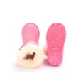 thumbnail image 4 of MAWCLOS Kids Winter Boot Mid Calf Warm Ankle Booties Plush Collar Fuzzy Snow Boots Button Travel Bootie Pink 7.5toddlers, 4 of 5