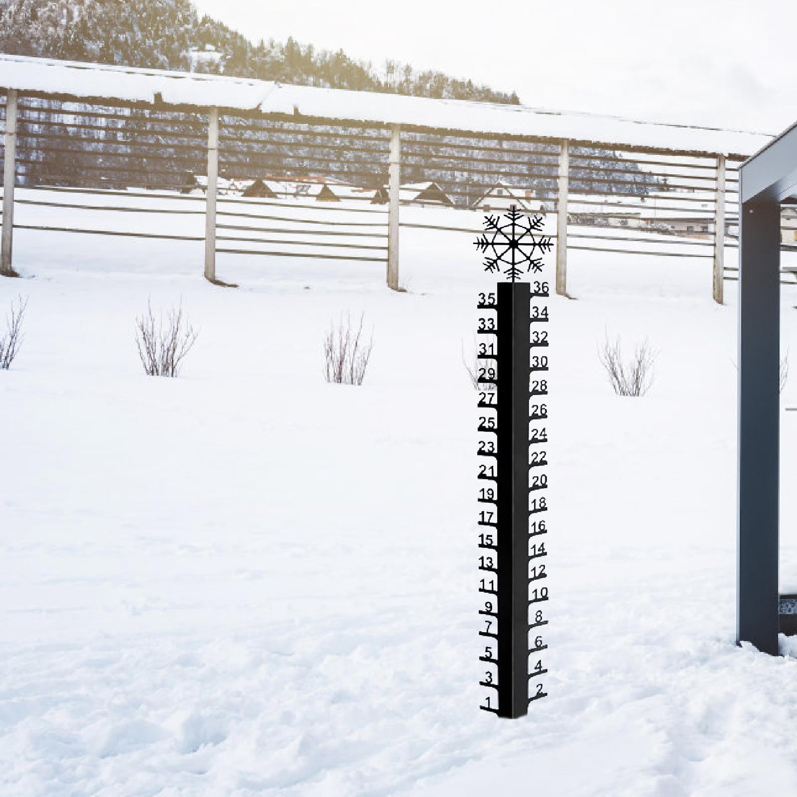oshhni Snow Gauge Metal 36 inch Decorative Snow Measuring Stick for Patio Yard Lawn