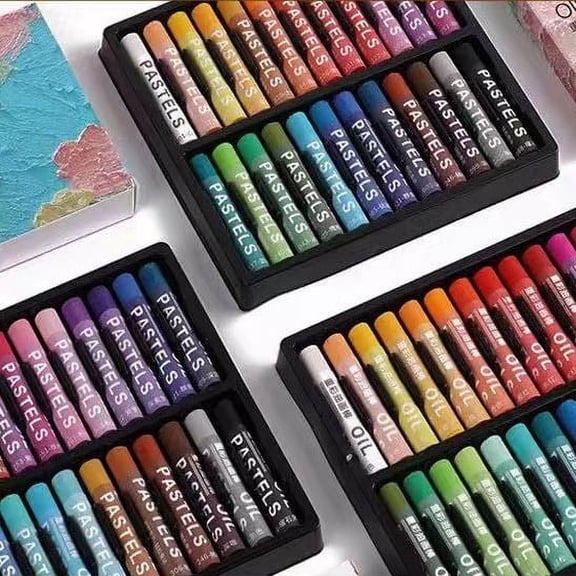 Upgraded Heavy Color Oil Sticks 12 Color Soft Painting Crayon Doodle Crayon Set Z
