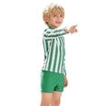 thumbnail image 3 of LRen Boys Two Piece Rash Guard Swim Set Kids Long Sleeve Swimsuits with Swim Trunks Quick Dry Bathing Suit, 3 of 9