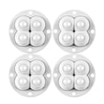 thumbnail image 1 of 4 Uds. Mini ruedas giratorias sin ruido ruedas pequeñas autoadhesivas (perla de pegamento blanco) Wdftyju Libre de BPA, 1 of 3