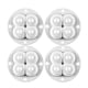 thumbnail image 1 of 4 Uds. Mini ruedas giratorias sin ruido ruedas pequeñas autoadhesivas (perla de pegamento blanco), 1 of 3