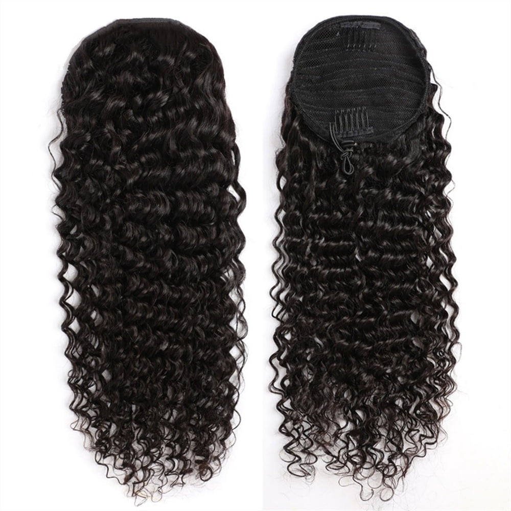 Afro Curly Drawstring Ponytail 8-26 Inch Kinky Curly Ponytail Human Hair Extensions Brazilian Remy Clip In Curly Ponytail Hair Extensions