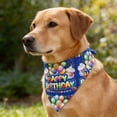 thumbnail image 2 of Happy Birthday Dog Bandana, Polyester Pet Triangle Scarf, Cute Birthday Themed Puppy Bandana for Small Medium Large Dogs Cats, Pet Birthday Party Supplies (Size/Style as Pictured), 2 of 4