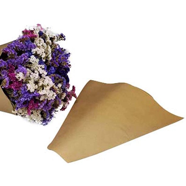 Kraft Paper Cut Flower Bouquet Sleeves Measure 14"x 14" x 4