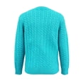 thumbnail image 6 of Mgmyaa Womens Sweaters Round Neck Cable Knit Long Sleeve Pullover Top, 6 of 9